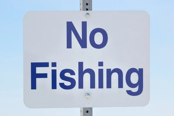 Een Geen Visserij Teken Een Bericht — Stockfoto