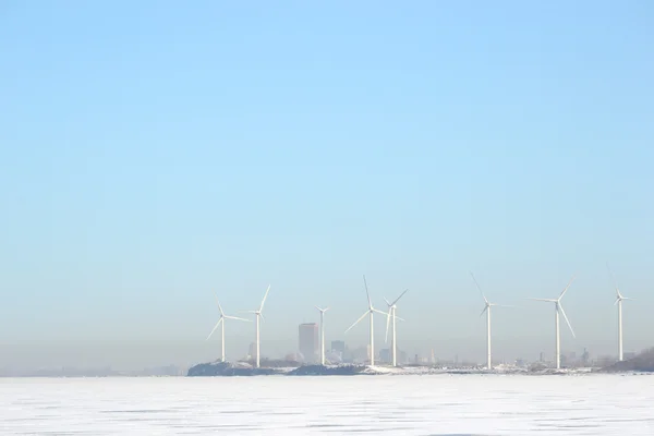 Ветряные мельницы Баффало, Нью-Йорк — стоковое фото