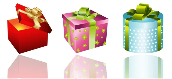 Illustration de cadeaux différents — Image vectorielle
