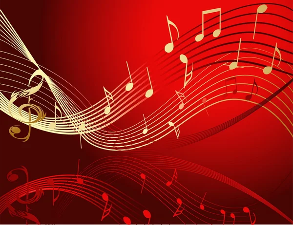 Музыка Красном — стоковый вектор