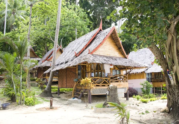 Djungel bungalow i phi phi island, thailand — Stockfoto