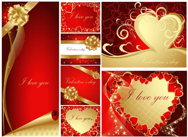 Collection of Valentine — Stock Vector