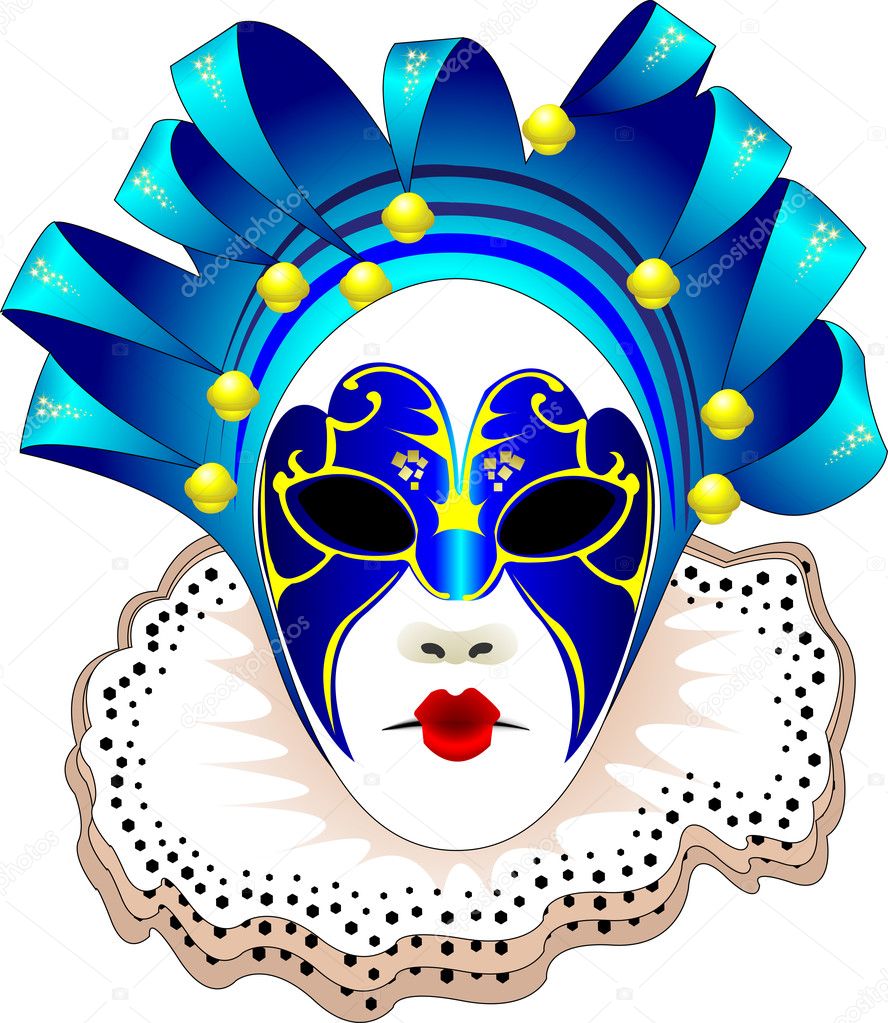 Una Máscara De Carnaval En Colores Bonitas Ilustraciones svg, vectoriales,  clip art vectorizado libre de derechos. Image 8838013