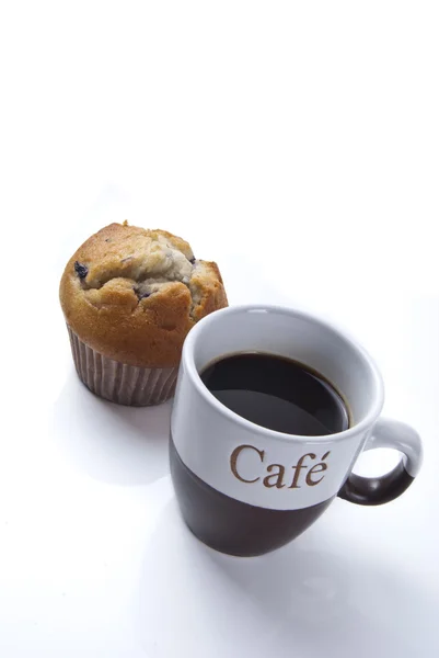Cup of coffee and muffin — Stock Photo, Image