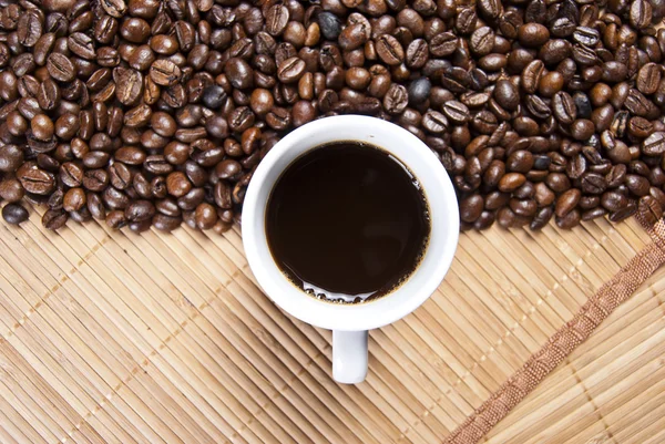 Koffiecup bovenaanzicht — Stockfoto
