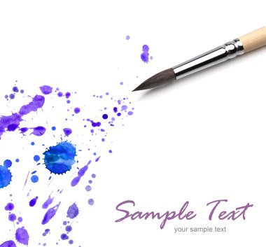 Artists brush and blots clipart