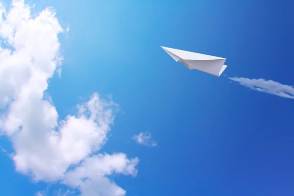 stock image Paper planes in blue sky