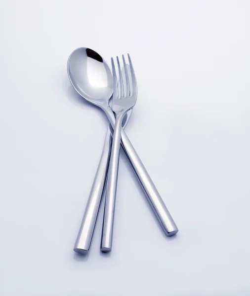 Sked, gaffel och kniv — Stockfoto