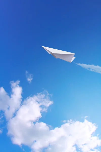 stock image Paper planes in blue sky