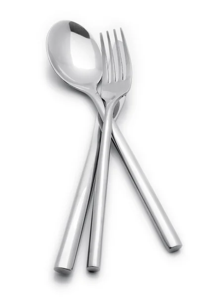 Cucchiaio, forchetta e coltello — Foto Stock