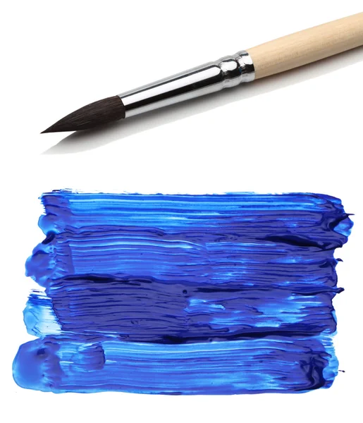 Sulu boya boyama fırça ve Özet — Stok fotoğraf