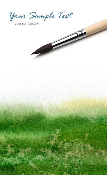Sanatçı fırça ve sulu boya boyalı — Stok fotoğraf