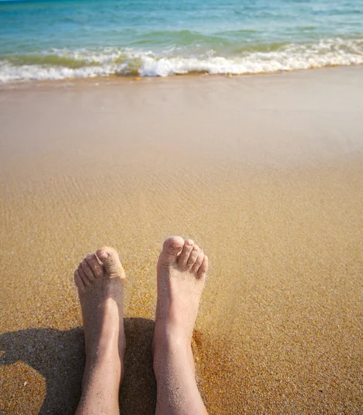 脚と砂 — ストック写真
