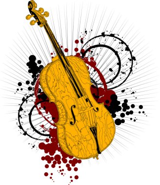 Bum violoncello clipart