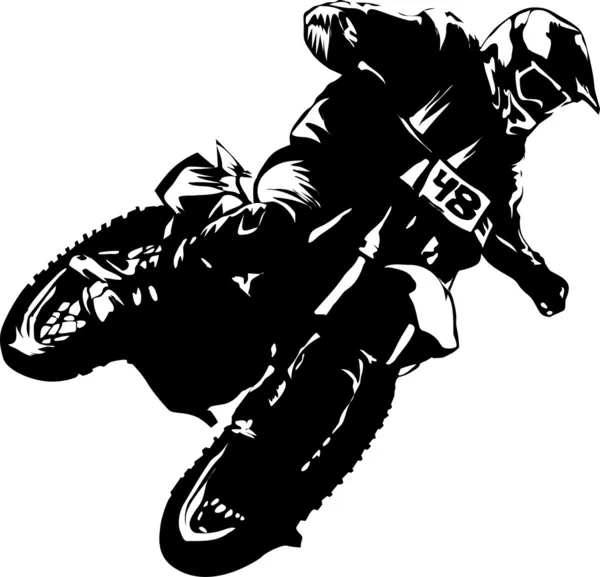 Motociclista super — Vector de stock