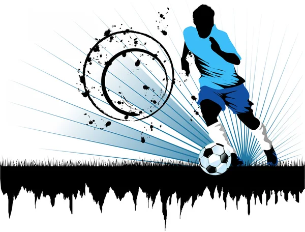 足球运动员设计 足球背景运动设计 — 图库照片