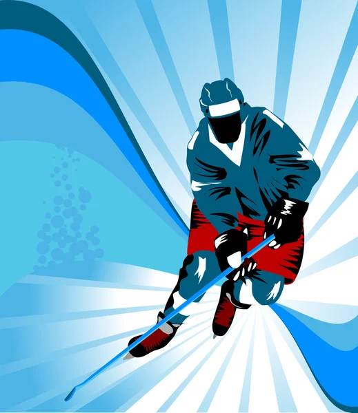 Hockey blauw — Stockfoto
