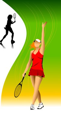 Tennis victory clipart