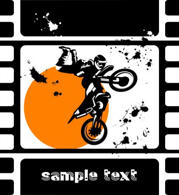 Bike in the sun clipart