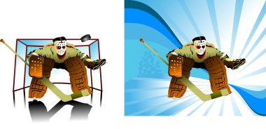 Goalkeeper in the white mask clipart