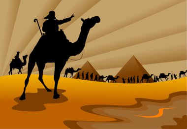 Exodus from Egypt clipart