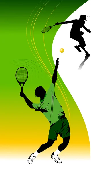 Tennis in verde — Vettoriale Stock