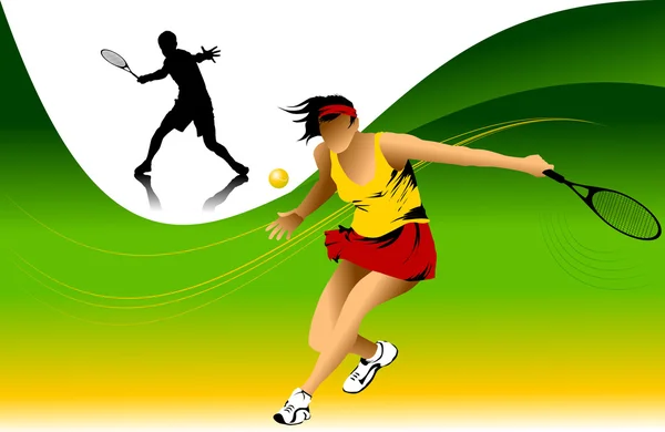 Tenis en amarillo — Archivo Imágenes Vectoriales