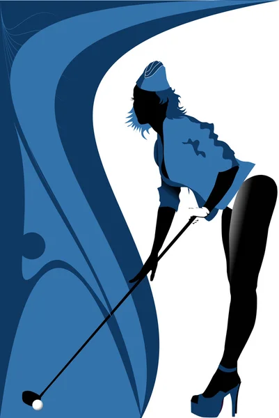 Golf i blått — Stock vektor