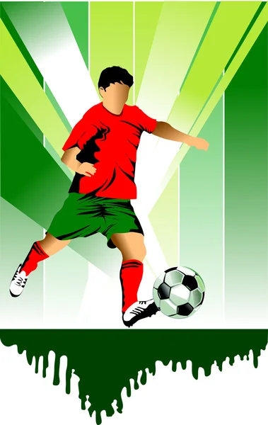 Röd fotboll — Stock vektor