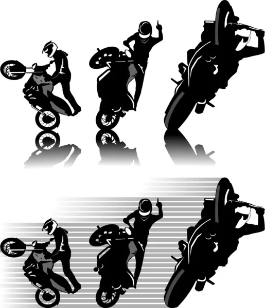 Moto freestyle — Image vectorielle