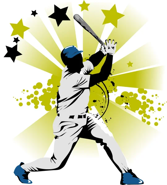Beyzbol yıldızı — Stok Vektör