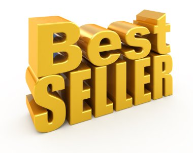 bestseller üzerinde beyaz izole işareti