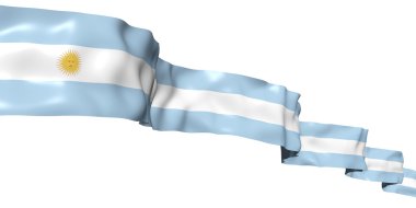 Arjantin bayrağı havada yüksek şerit. illüstrasyon kavramı