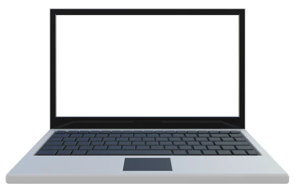 Computadora portátil de pantalla ancha abstracta aislada en blanco — Foto de Stock