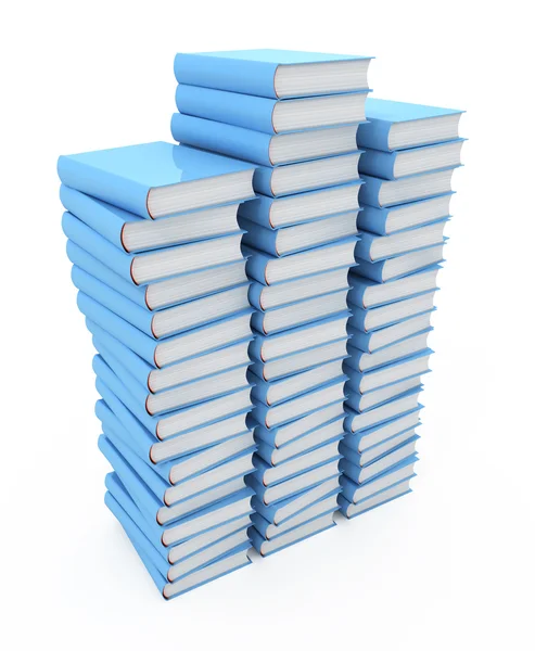 Stack di libri isolati su sfondo bianco — Foto Stock