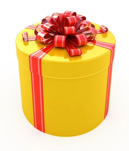 Caja de regalo con cinta aislada en blanco —  Fotos de Stock
