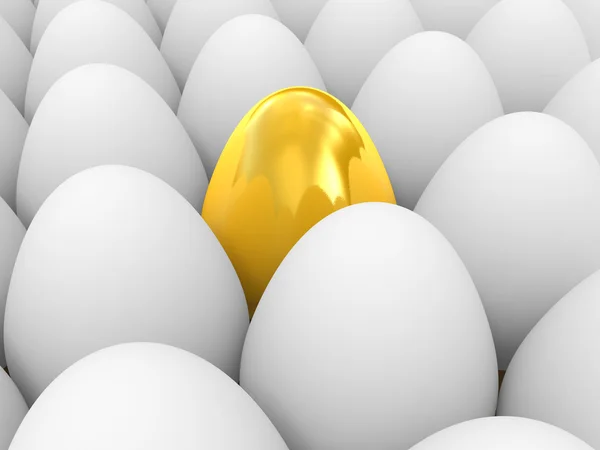 Easter Surprise Golden Egg — Stock Photo, Image