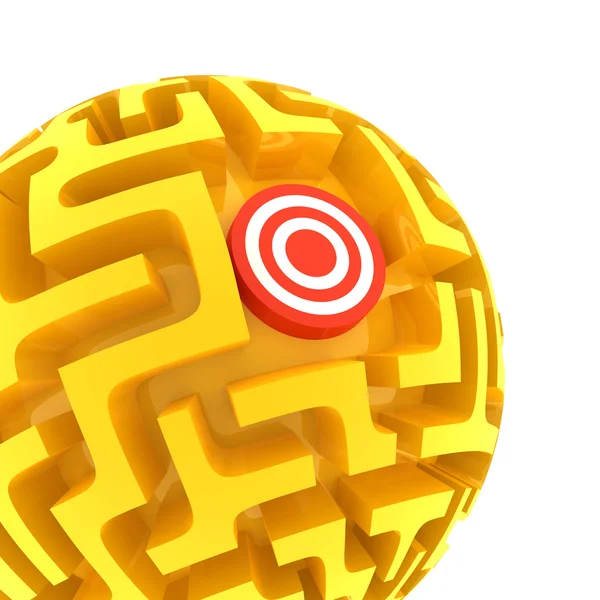 Quebra-cabeça de labirinto de esfera — Fotografia de Stock