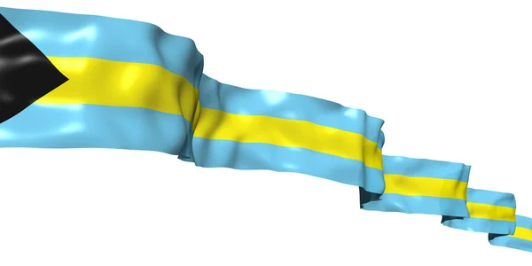 Bahamas ribbon flag isolated on white — Stock Photo, Image