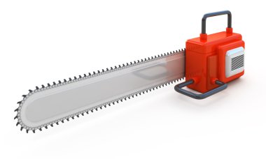 Red abstract chainsaw clipart