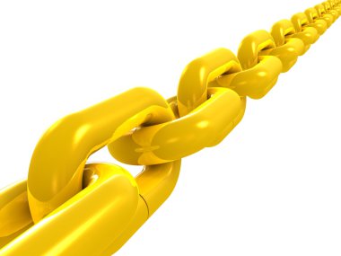 Golden chain close up clipart