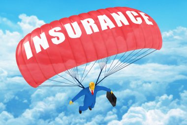 Insurance parachute clipart