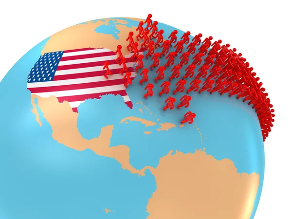 USA-ba irányuló migráció — Stock Fotó