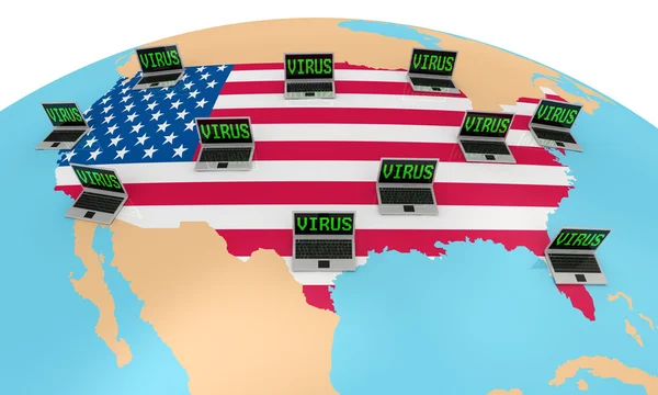 Ataque de hacker a USA —  Fotos de Stock