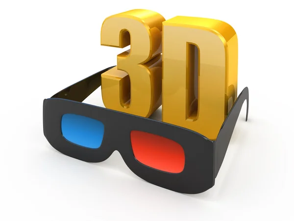 stock image 3d movie glasses isolated on white