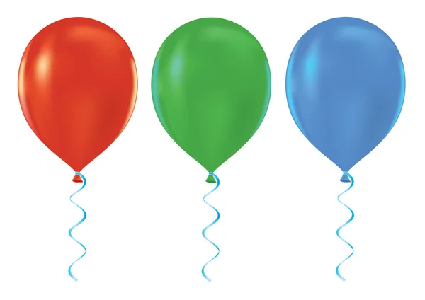 Ensemble coloré de ballons à hélium — Image vectorielle