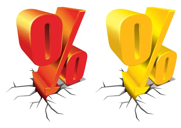 Porcentaje de descuento — Vector de stock