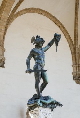 Statue of Perseus slaying Medusa in Firenze clipart