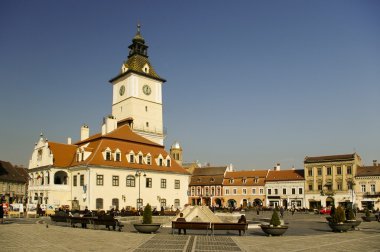 Main square in Brasov clipart