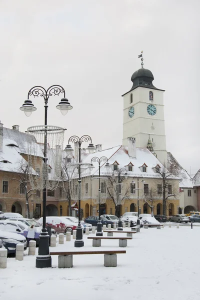 Vieille architecture dans la ville Sibiu — Photo